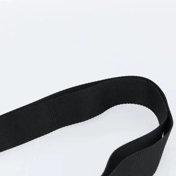 PRADA Shoulder Bag Nylon Black Silver Auth 153237